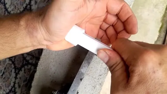 White PEX repair tube cut to length