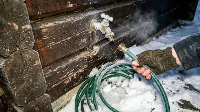Thawing an exterior hose bib in snow